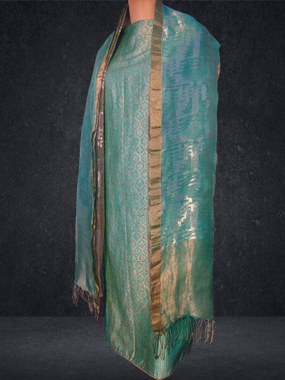 Semi Stitched Formal chanderi Suitset