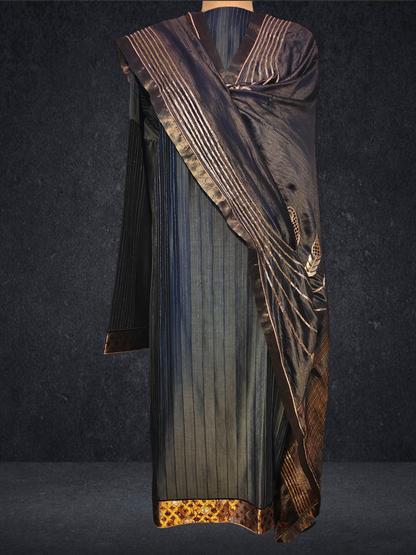 Semi Stitched Formal chanderi Suitset