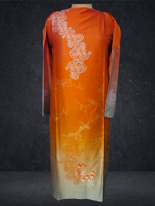 Semi Stitched Chanderi Kurta