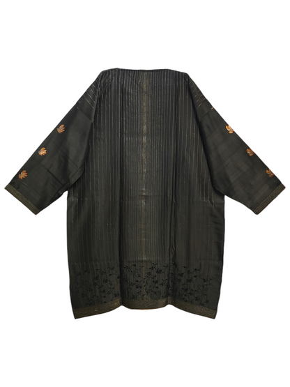 Semi Stitched Casual Chanderi Suitset