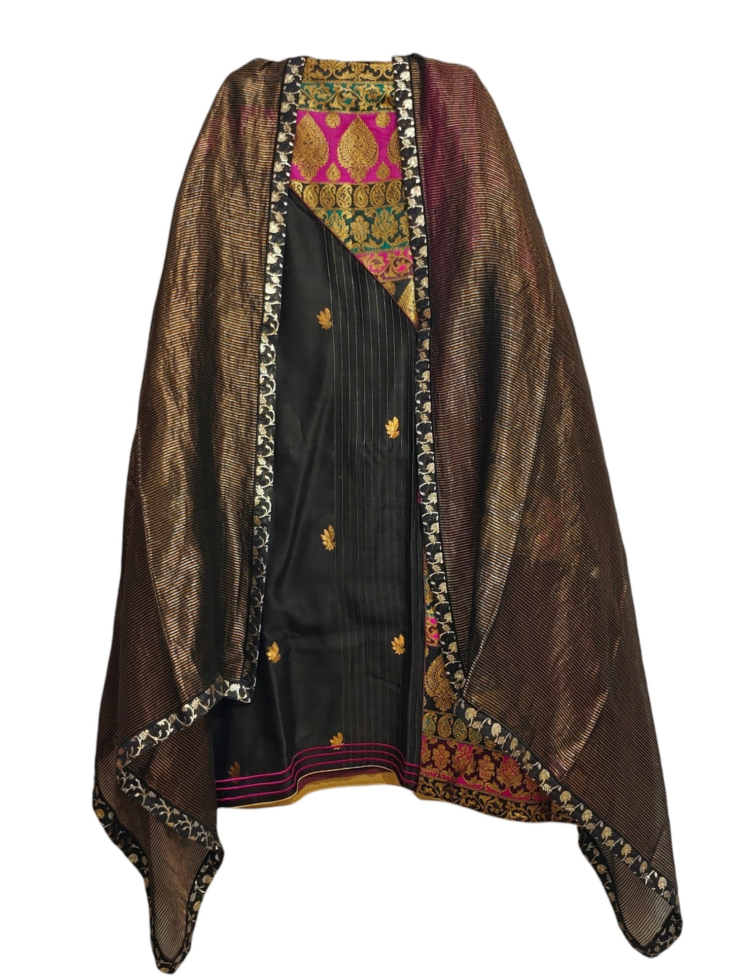 Semi Stitched Chanderi Formal Suitset