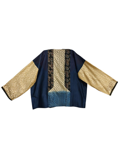 Semi Stitched Chanderi Ajrak Short Tunic