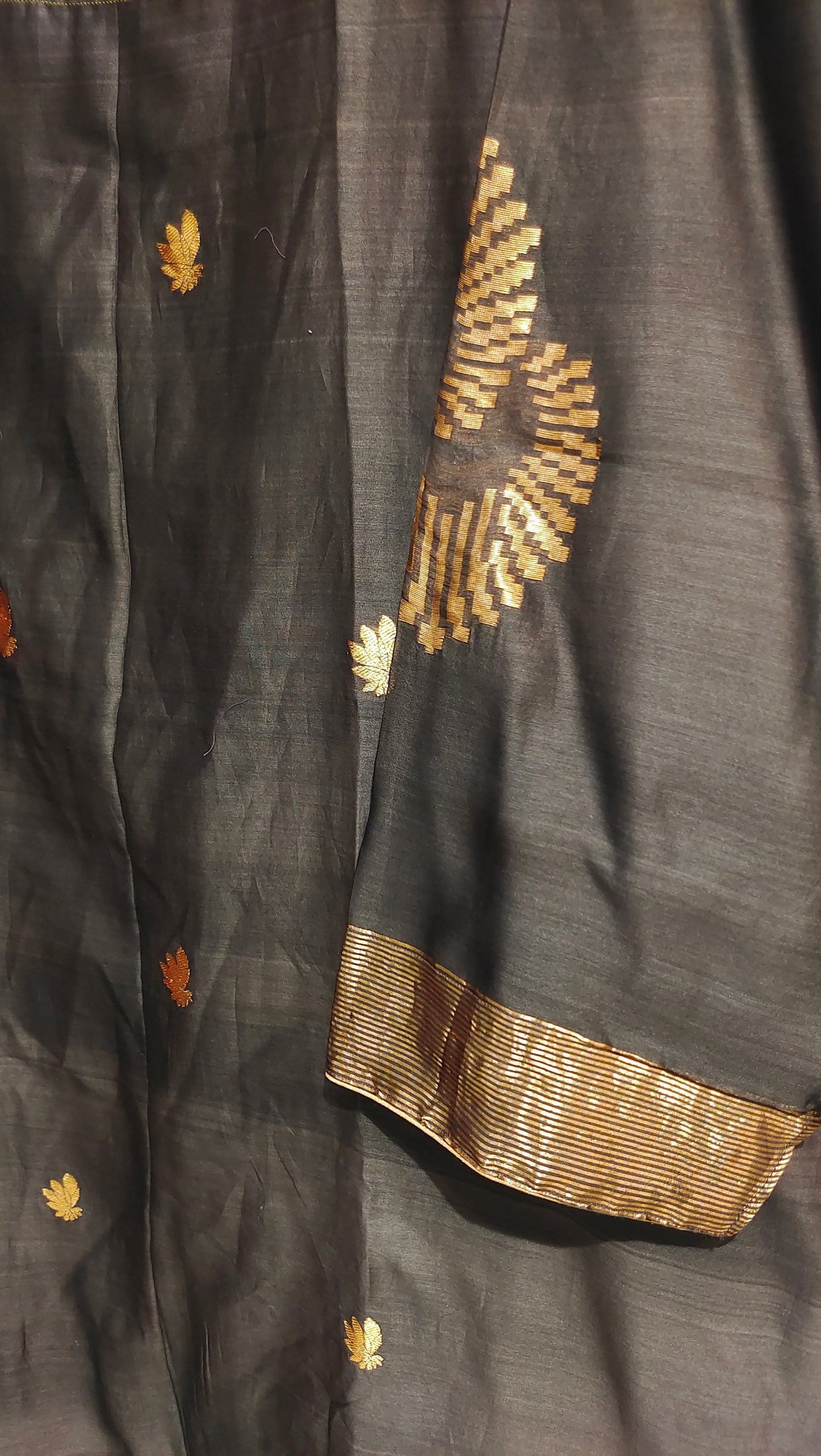 Semi Stitched Chanderi Formal Suitset