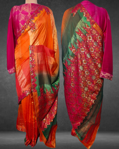Formal Silk Chanderi With Multicolour Brocade Saree VISHAL KAPUR STUDIO
