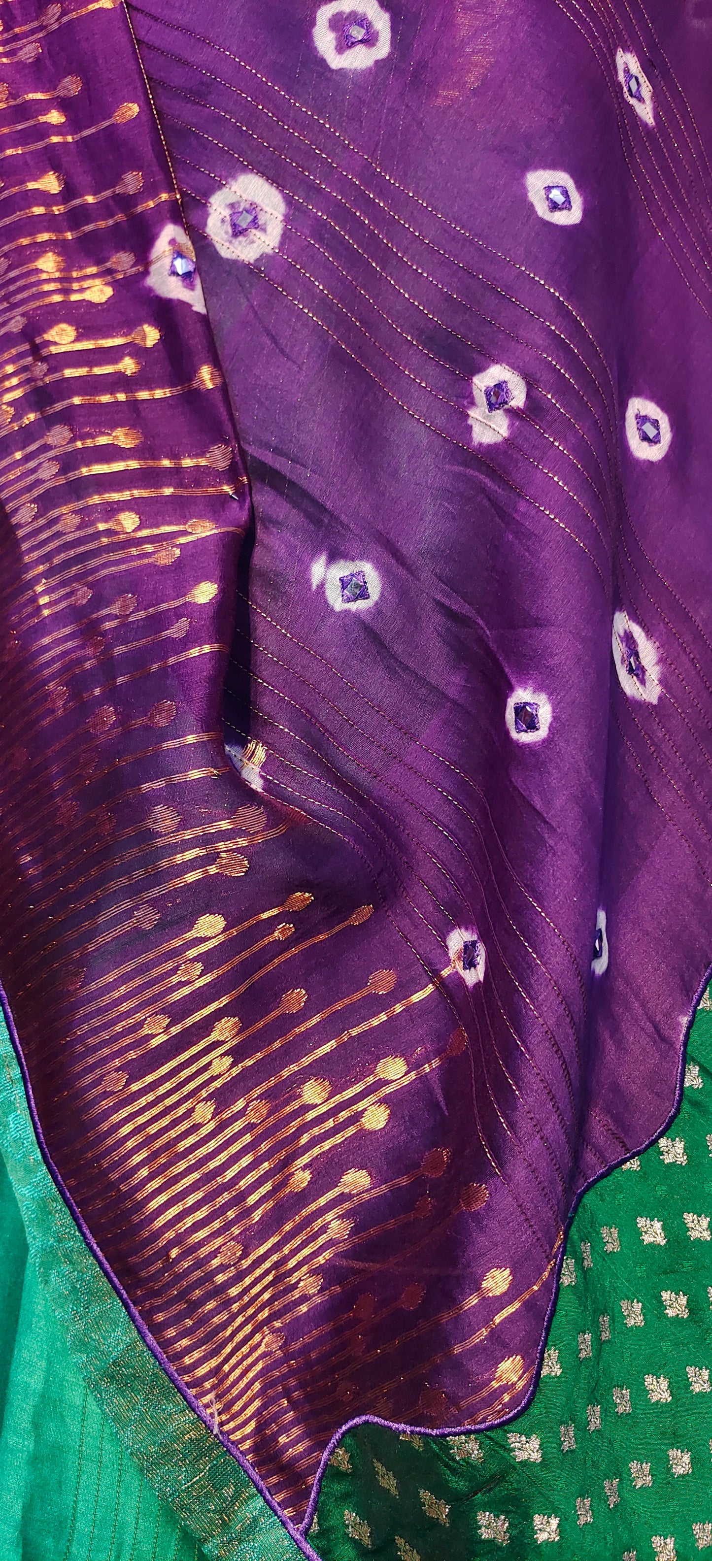 Semi Stitched Formal chanderi Suitset