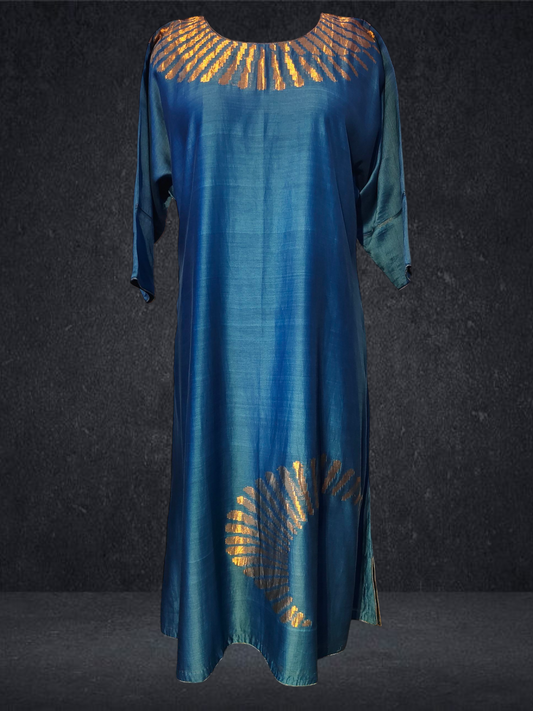 Stitched Chanderi Long Dress VISHAL KAPUR STUDIO