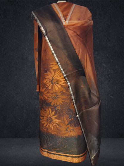 Semi Stitched Chanderi Casual Suitset VISHAL KAPUR