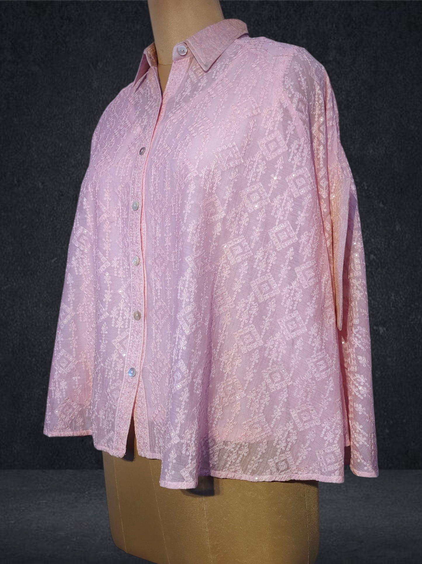 Stitched Embroidered Short Shirt VISHAL KAPUR STUDIO