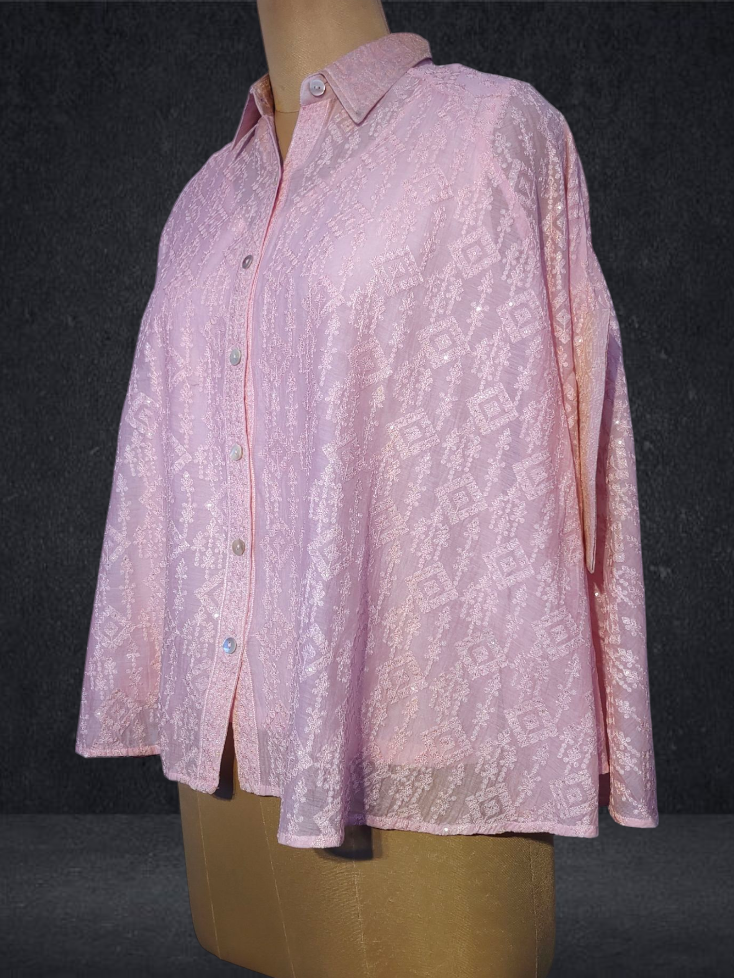 Stitched Embroidered Short Shirt VISHAL KAPUR STUDIO