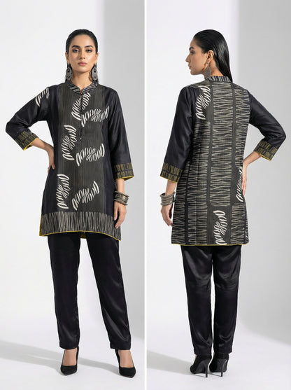 Stitched Chanderi Block Printed Tunic ready size 42