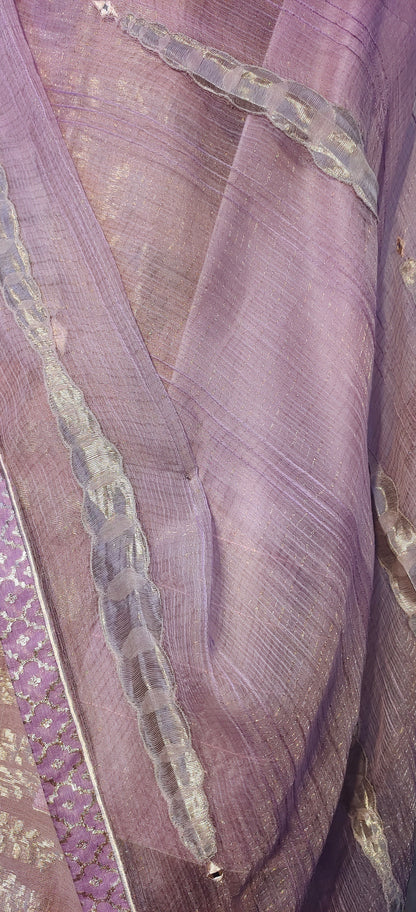 Semi Stitched Formal chanderi Suitset