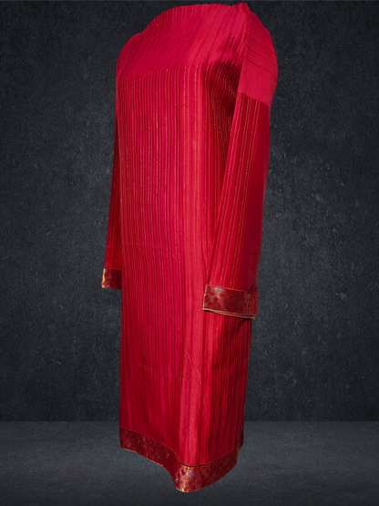 Semi Stitched Formal chanderi Suitset