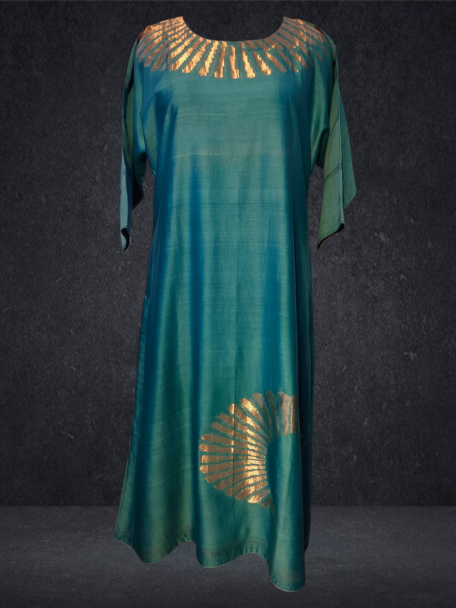 Stitched Chanderi Long Dress VISHAL KAPUR STUDIO