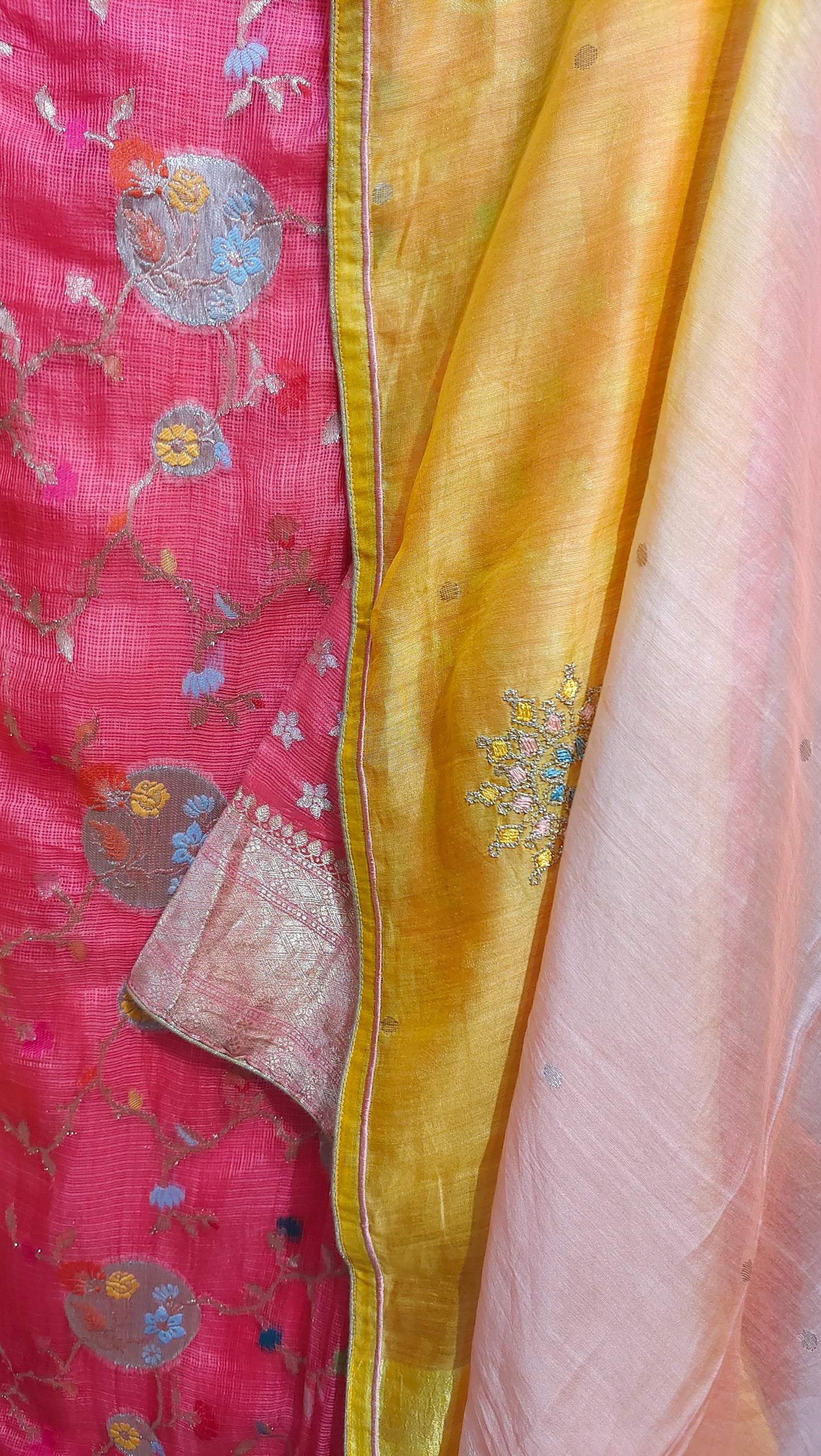 Semi Stitched Formal Chanderi Suitset