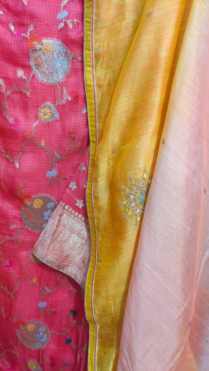 Semi Stitched Formal Chanderi Suitset