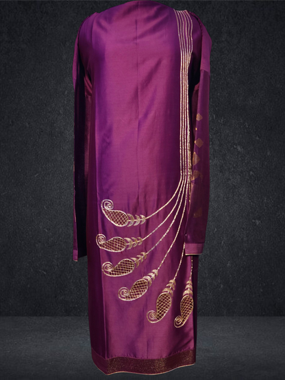 Semi Stitched Formal chanderi Suitset