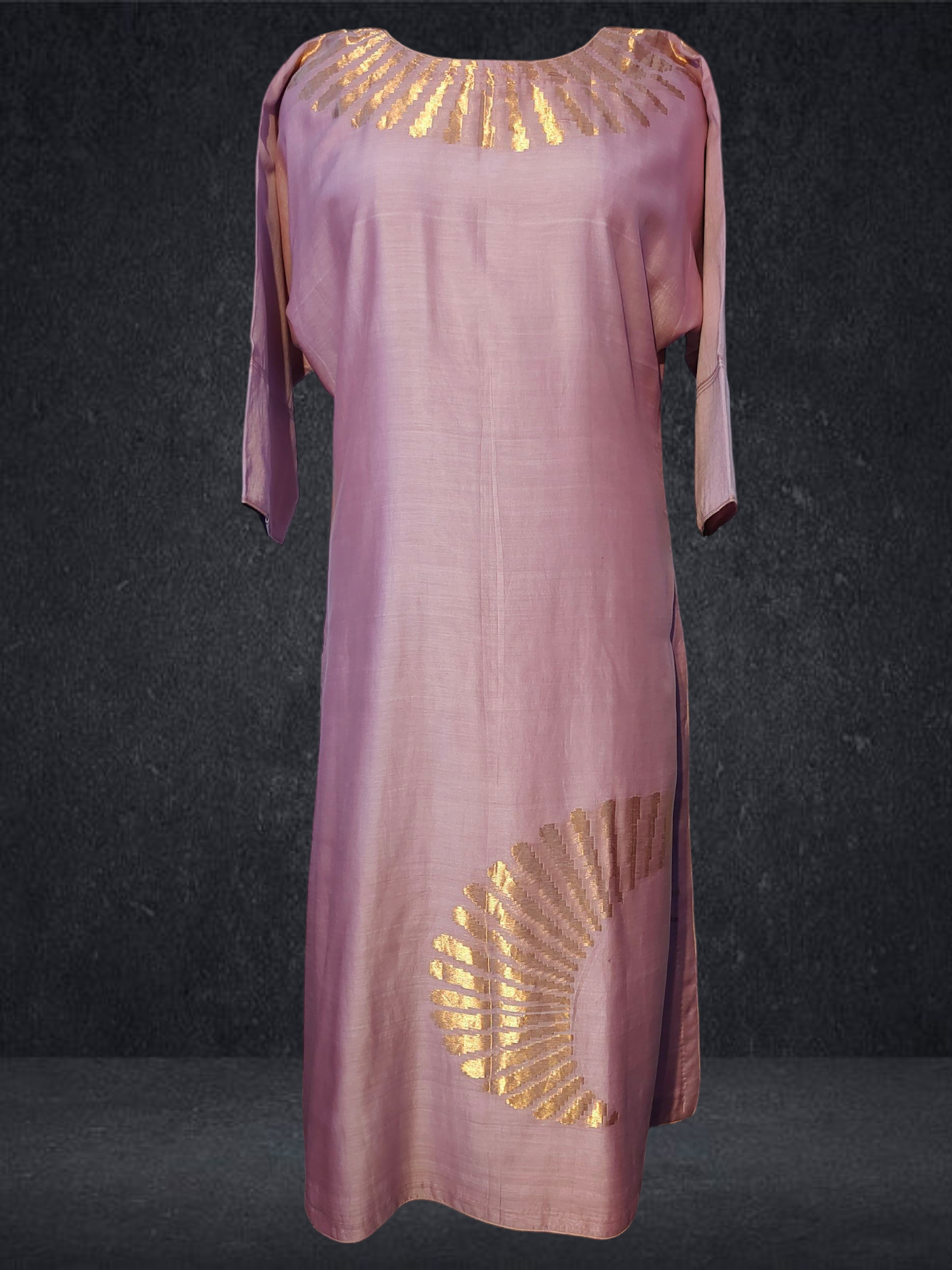 Stitched Chanderi Long Dress VISHAL KAPUR STUDIO