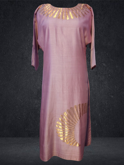 Stitched Chanderi Long Dress VISHAL KAPUR STUDIO