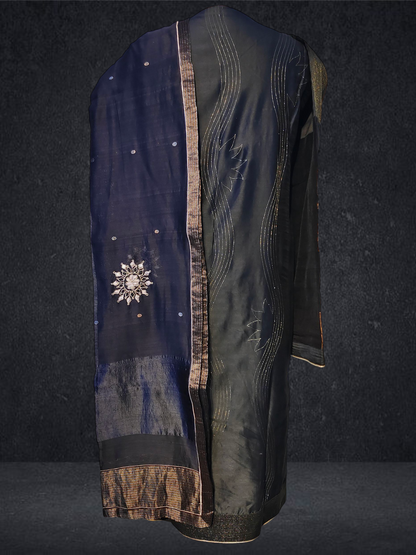 Semi Stitched Formal chanderi Suitset