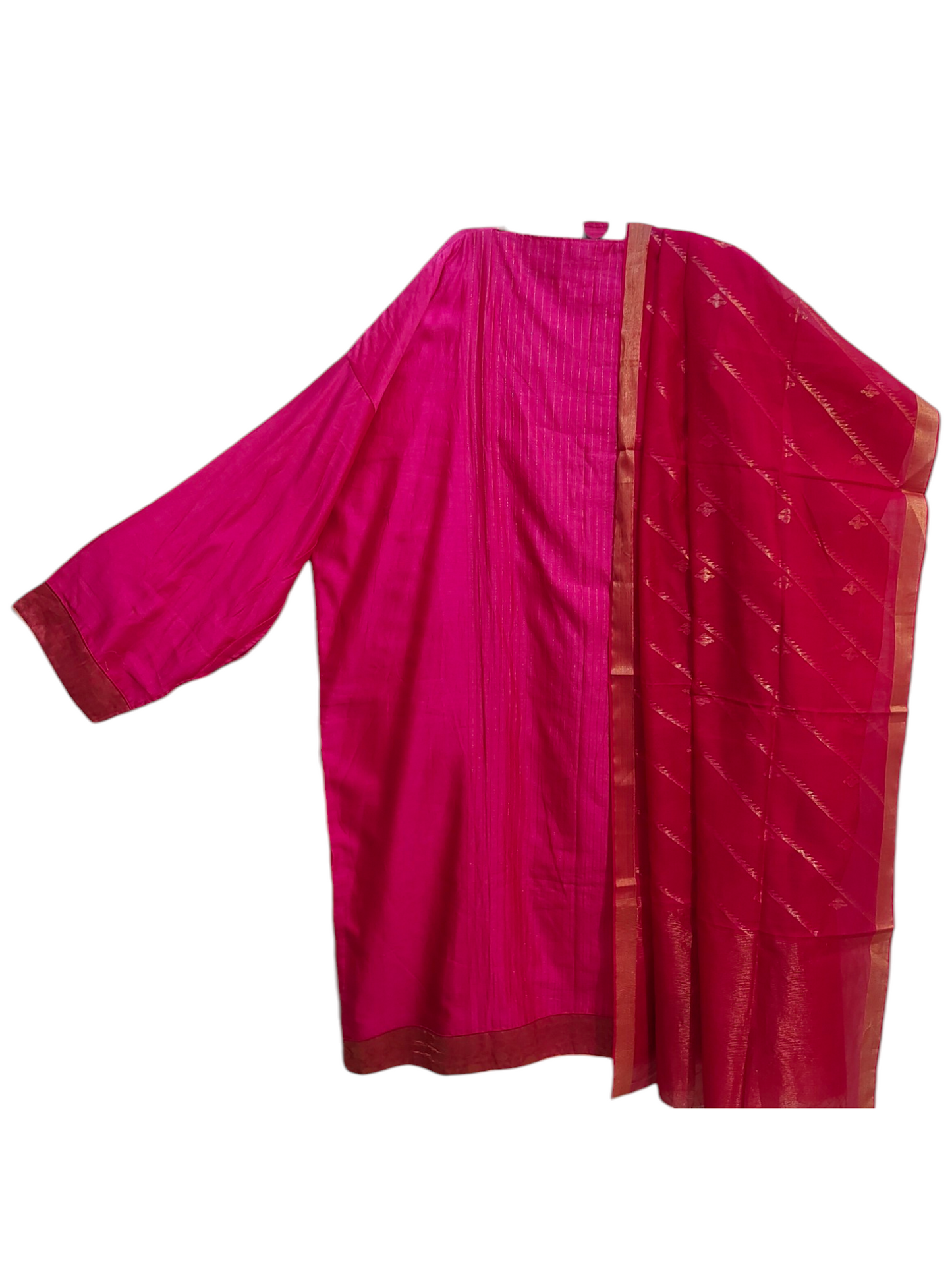 Semi Stitched Chanderi Formal Suitset