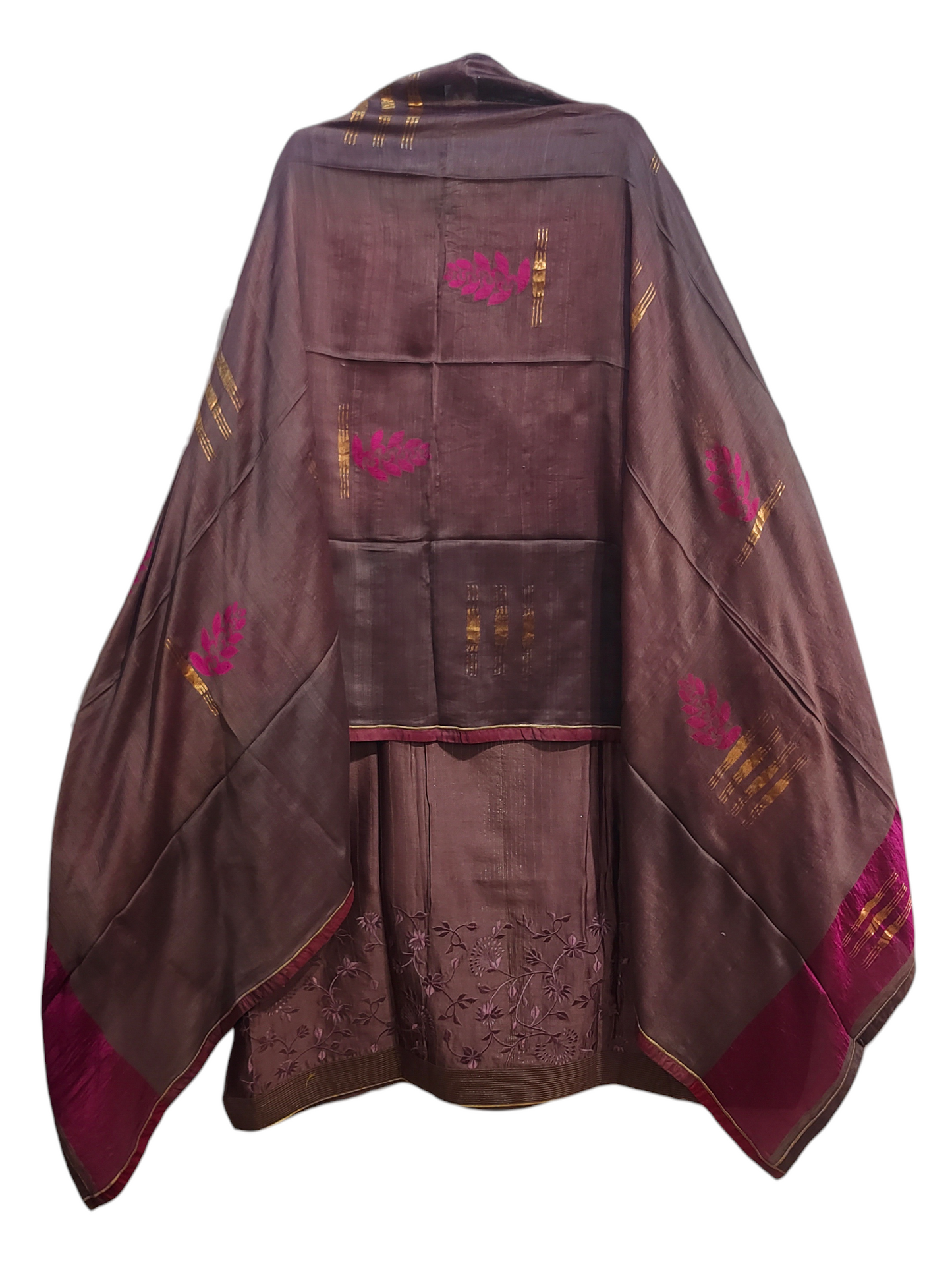 Semi Stitched Formal chanderi Suitset