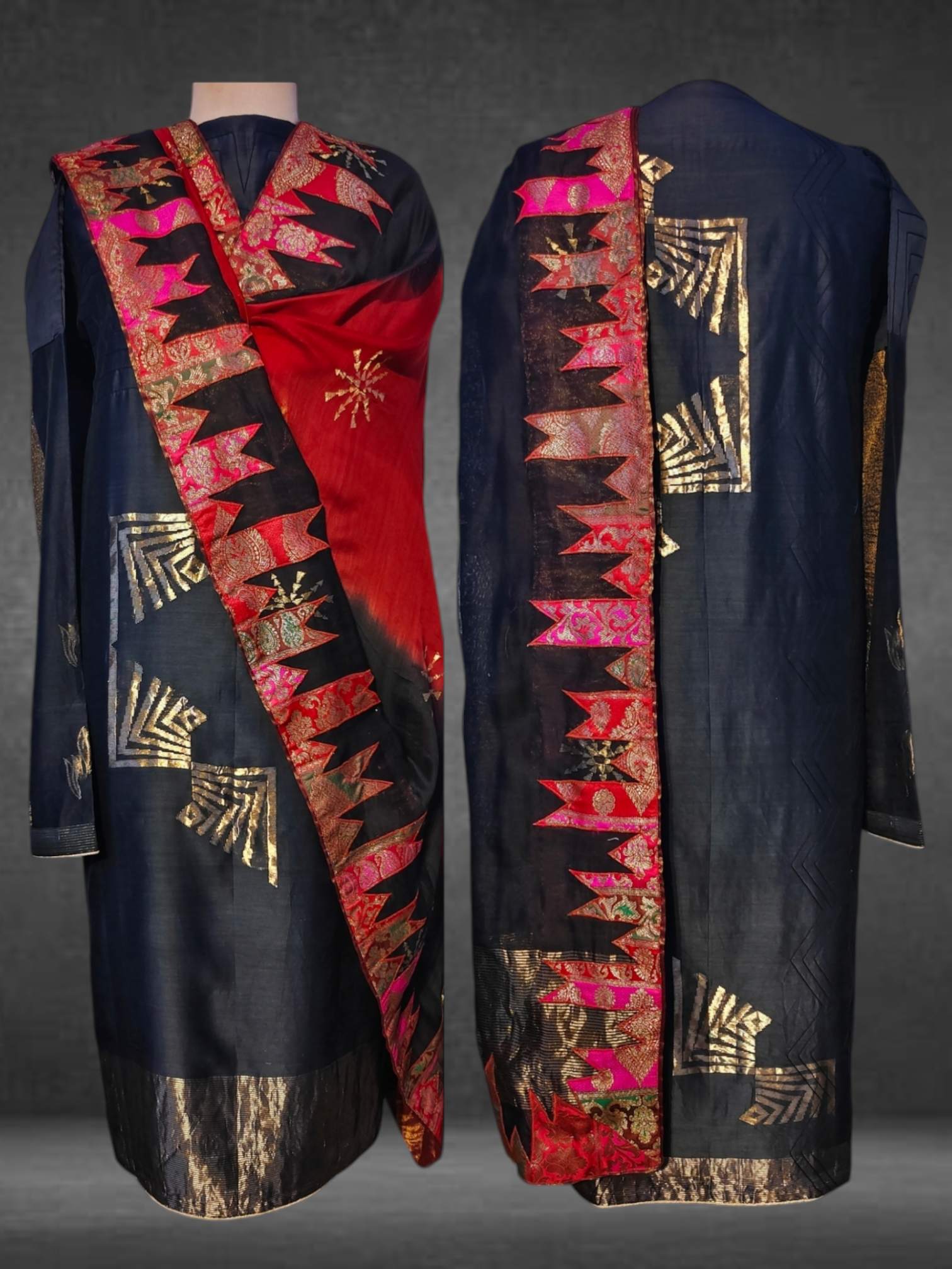 Semi Stitched Chanderi kurta VISHAL KAPUR