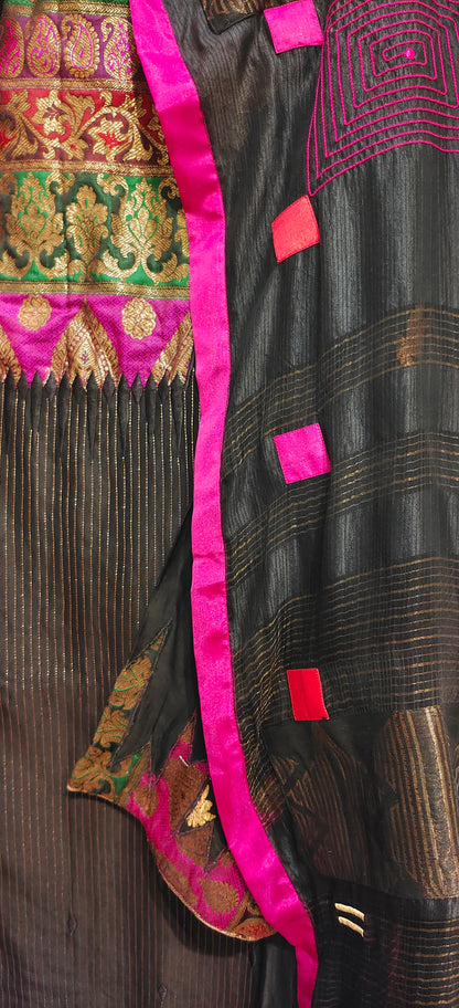 Semi Stitched Formal Chanderi Suitset