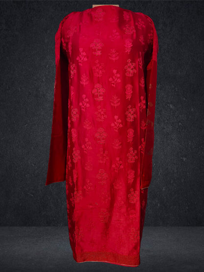 Semi Stitched Formal chanderi Suitset