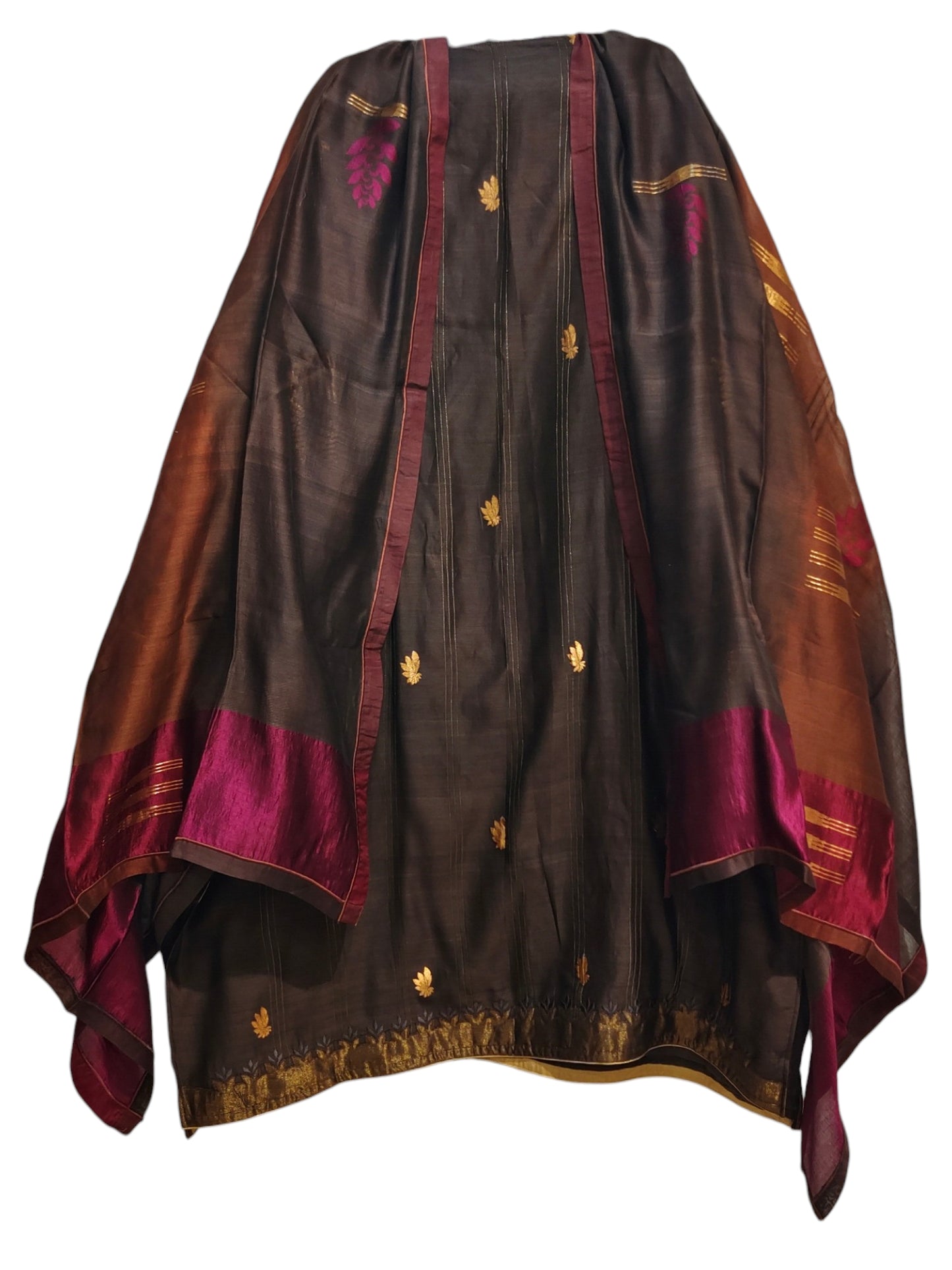 Semi Stitched Chanderi Formal Suitset