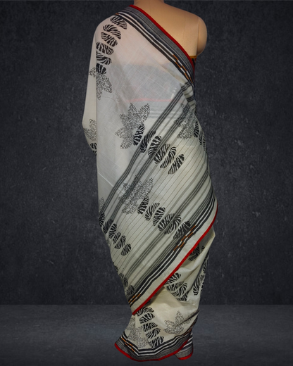 Printed cotton Saree (VKSRJUN2010s) - VISHAL KAPUR