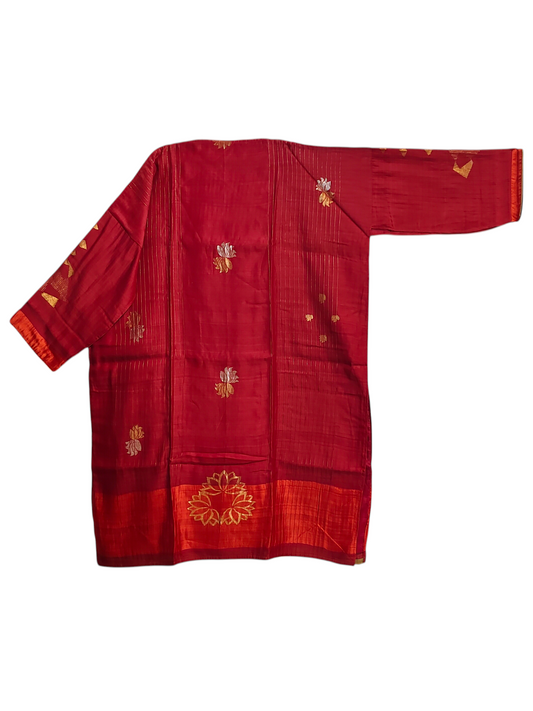 Semi Stitched Chanderi Formal Kurta