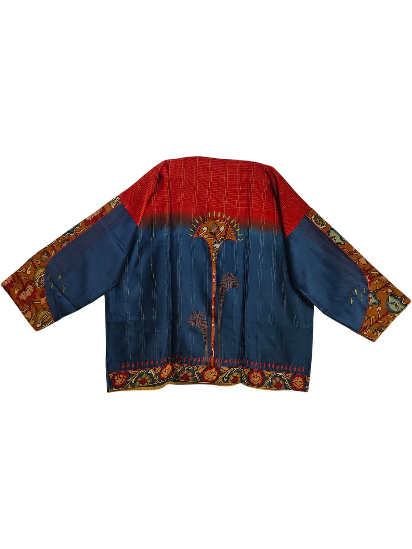 Semi Stitched Chanderi Kalamkari Short Tunic
