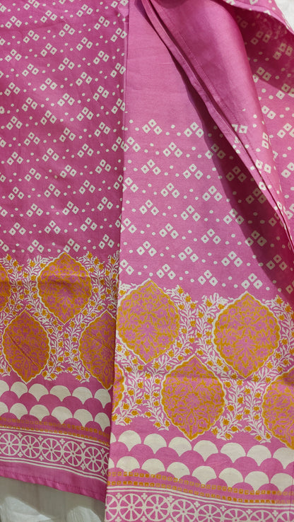 Semi Stitched Chanderi Casual kurta