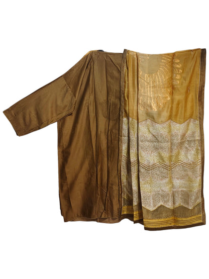 Semi Stitched Chanderi Formal Suitset