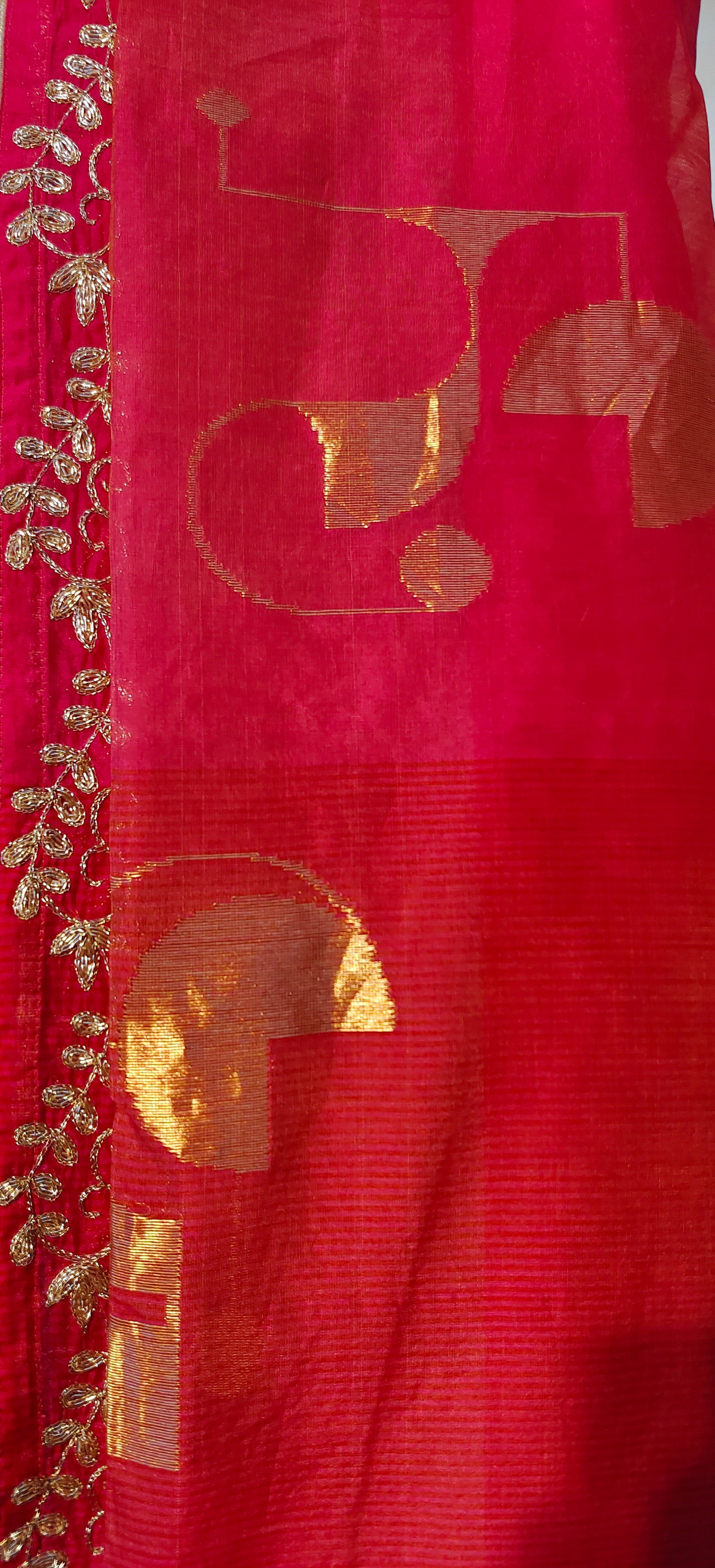 Semi Stitched Formal chanderi Suitset