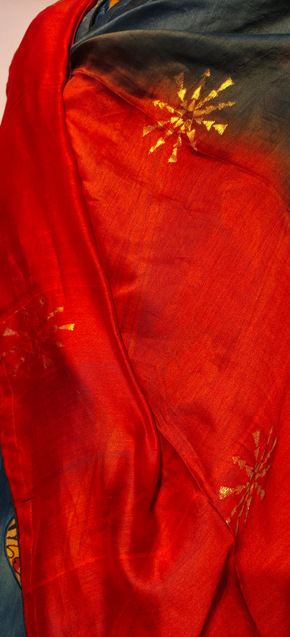Semi Stitched Formal chanderi Suitset