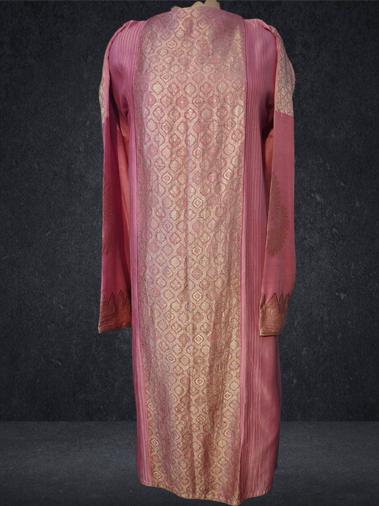 Semi Stitched Formal chanderi Kurta