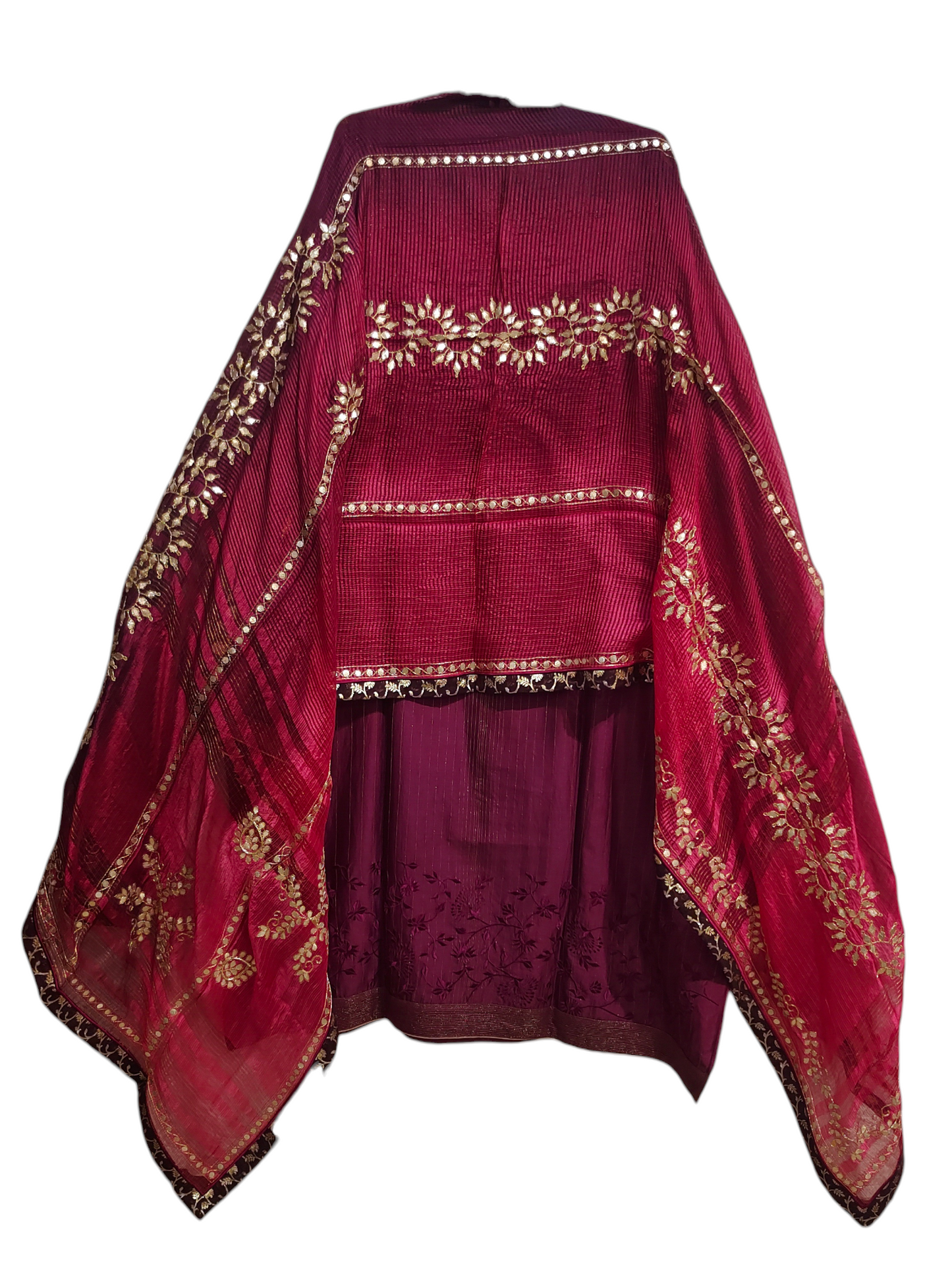 Semi Stitched Formal chanderi Suitset