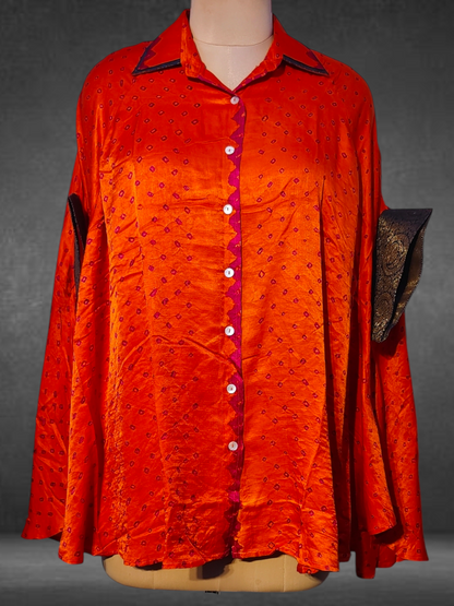 Stitched Bandhani Shirt Free Size