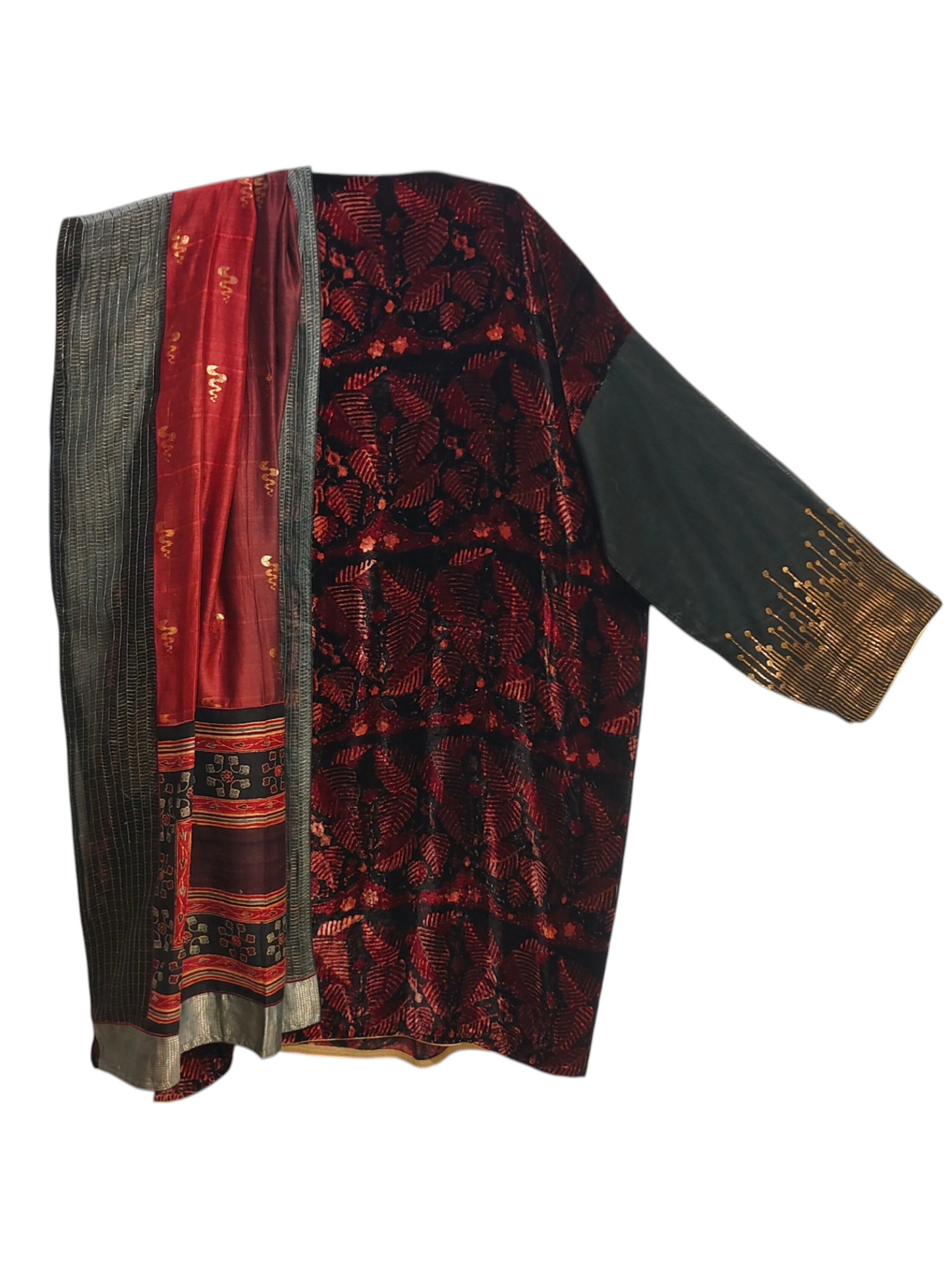 Semi Stitched Chanderi Formal Suitset