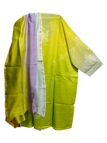Semi Stitched Cotton lawn Suitset