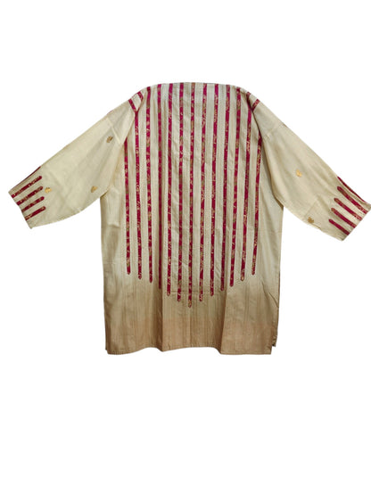 Semi Stitched Chanderi Formal Suitset