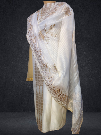 Semi Stitched Formal chanderi Suitset