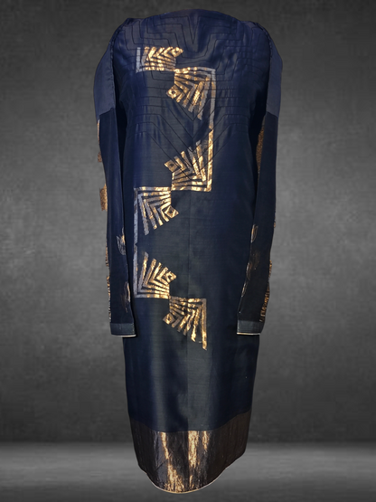 Semi Stitched Chanderi kurta VISHAL KAPUR