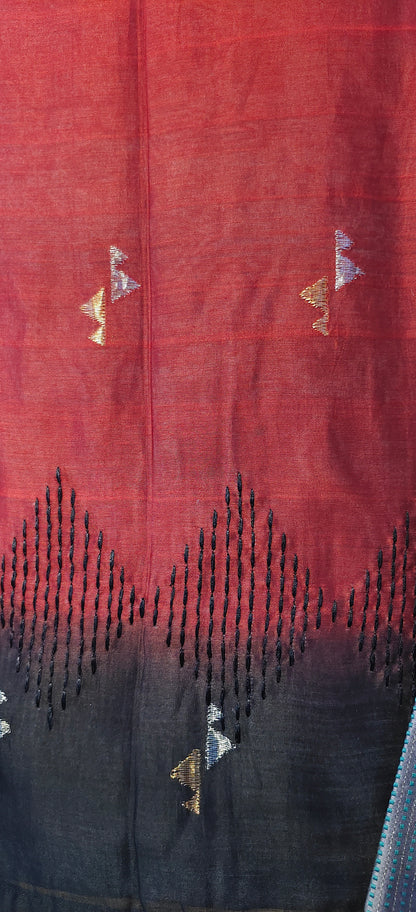 Semistitched Chanderi Silk Ajrakh Formal Ɓlouse