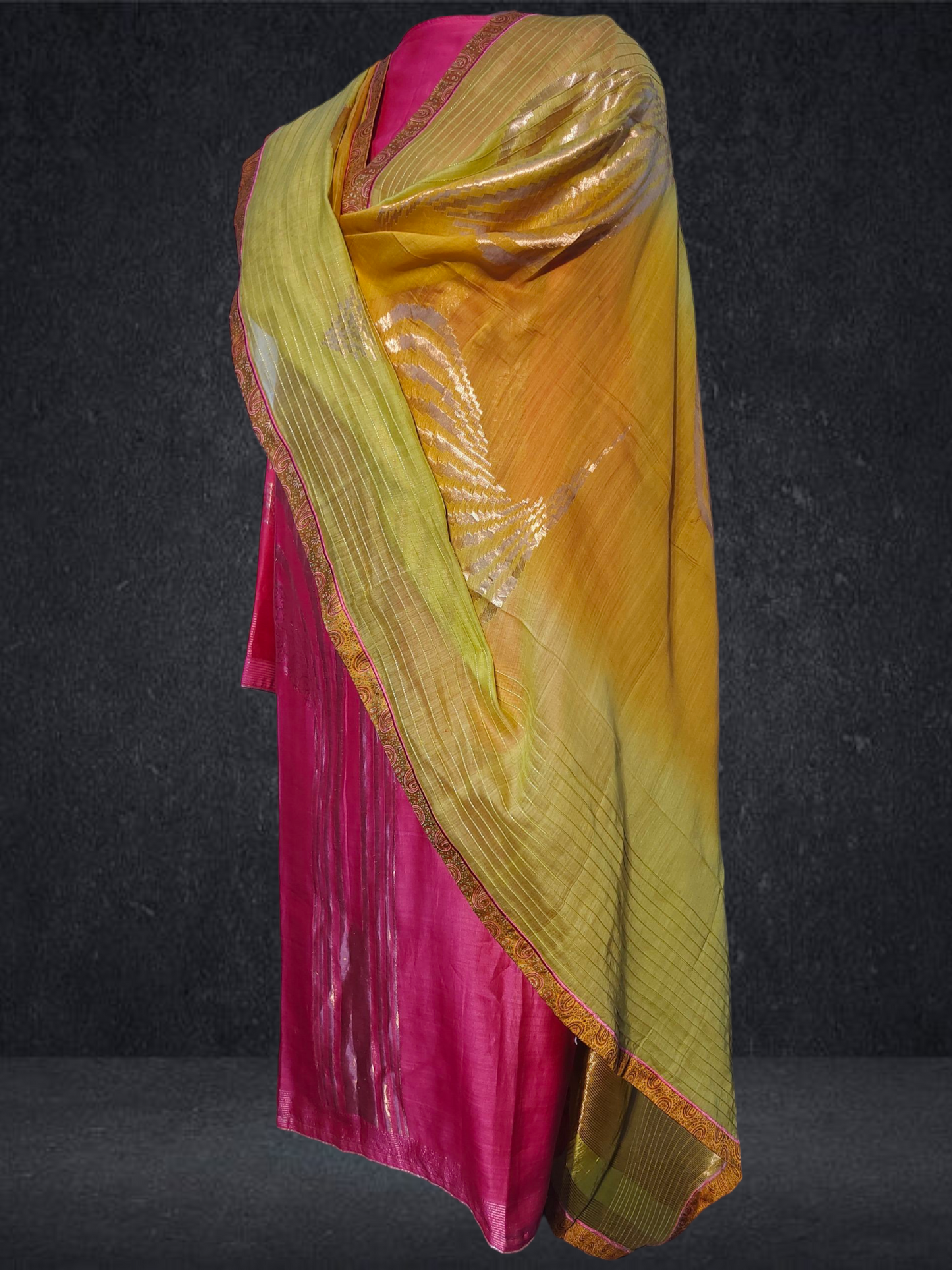 Semi Stitched Formal chanderi Suitset