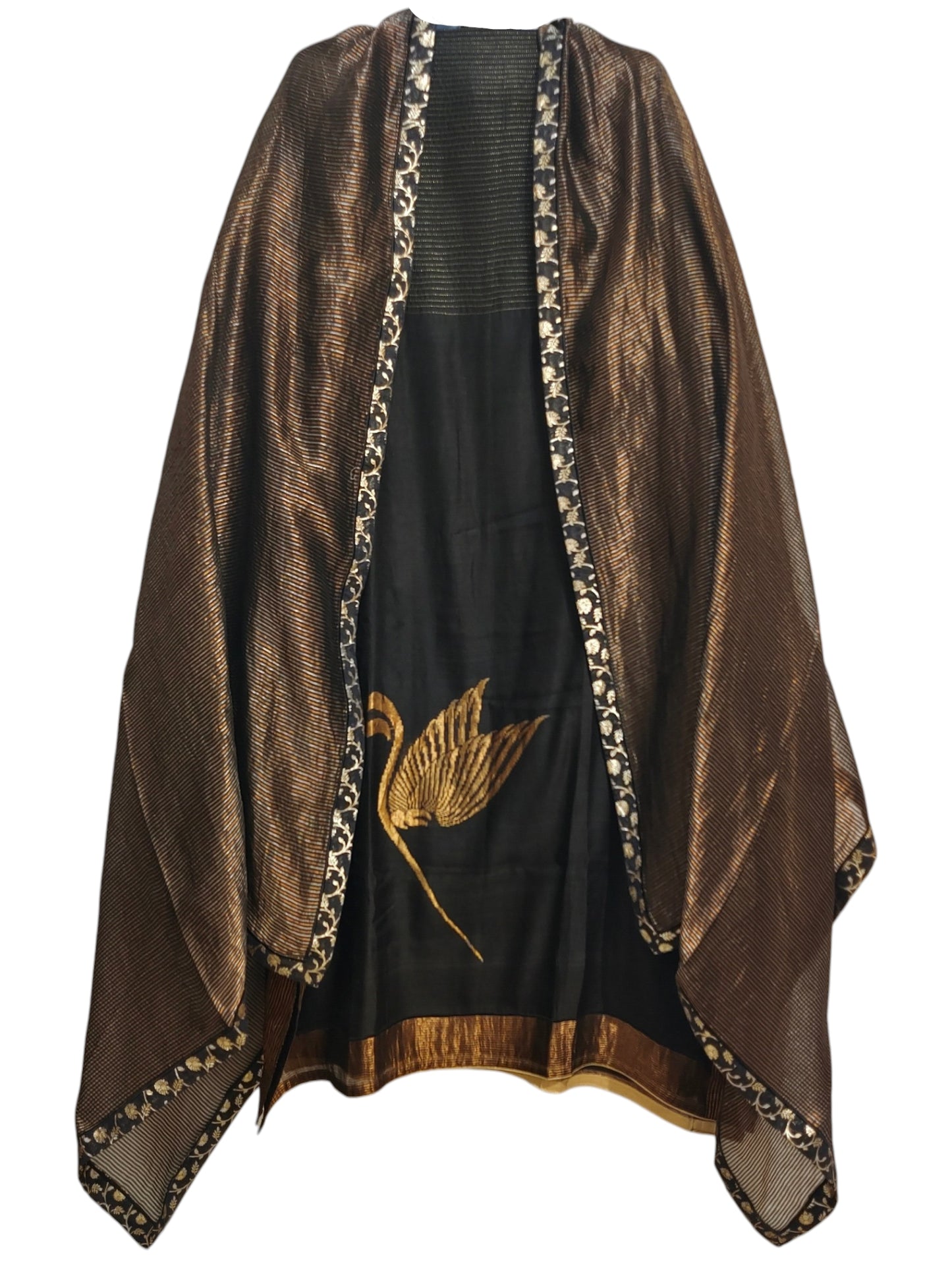 Semi Stitched Chanderi Formal Suitset