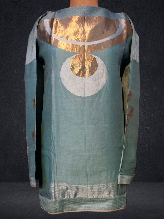 Semistitched Chanderi Zariwoven Short Tunic VISHAL KAPUR STUDIO