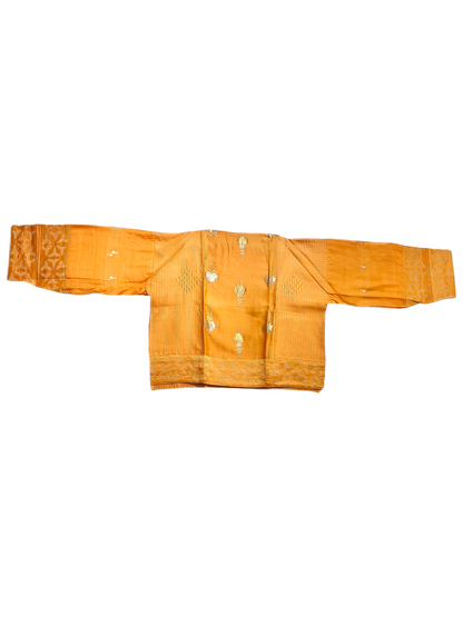 Formal Chanderi Leaf Applique Saree