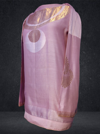 Semi Stitched Chanderi Zariwoven Short Tunic VISHAL KAPUR STUDIO